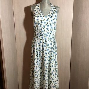 Liz Claiborne Floral Cotton Halter Dress